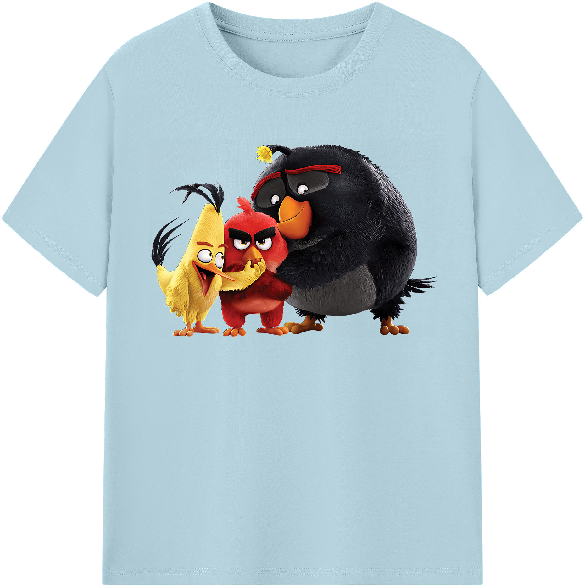 （画像用） Angry Birds アングリーバード 綿100％半袖Tシャツ（フロントプリント）
